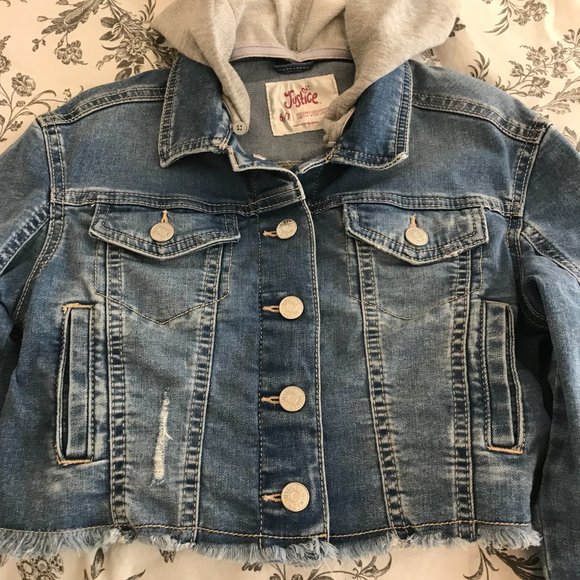 🛼Justice Denim Crop Jacket | Size 6/7 - Picture 11 of 15